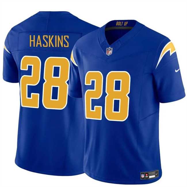 Men & Women & Youth Los Angeles Chargers #28 Hassan Haskins Royal 2024 F.U.S.E Vapor Limited Stitched Jersey,We sell and wholesale Men & Women & Youth Los Angeles Chargers #28 Hassan Haskins Royal 2024 F.U.S.E Vapor Limited Stitched Jersey on line form chian!